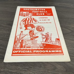 PROGRAMME SOUTHAMPTON V LIVERPOOL  DEC1 961 for sale on Ebay