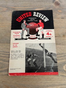Selection of 5 Manchester United programmes from season 1958-59 for sale on Ebay