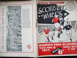 SCOTLAND V WALES  9 NOVEMBER 1955, JOHN CHARLES, HIBS STARS for sale on Ebay