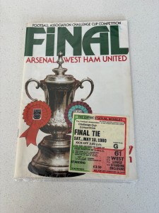 West Ham United v Arsenal 1980 FA Cup Final Programme and Ticket RARE for sale on Ebay