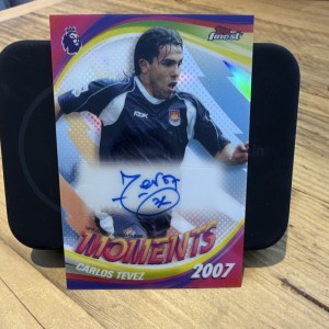 Topps Premier League Finest 2026 Carlos Tevez West Ham Moments Auto FM-CT for sale on Ebay