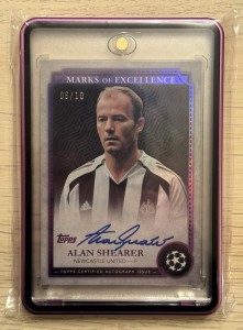 Alan Shearer Marks of Excellence Autograph Purple /10  - 06/10 Newcastle United for sale on Ebay