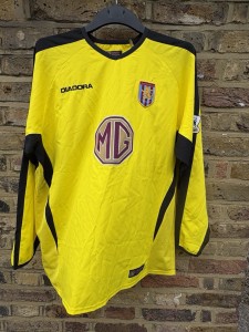 Aston Villa 02/03 Away Diadora Mellberg #4 Signed Long Sleeve Large Vintage MG for sale on Ebay