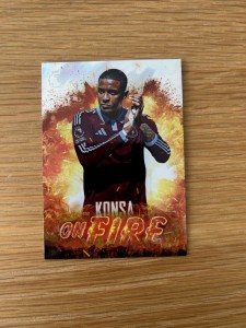 Ezri Konsa - Aston Villa - Topps Premier League On Fire Insert Card 2026/27 for sale on Ebay