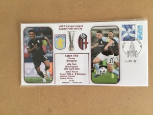 Aston Villa v Bologna Europa League QF 2026 First Day Cover for sale on Ebay