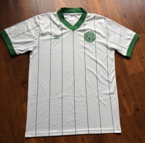 Celtic FC Umbro Retro Football Shirt White Green Pinstripe Size Large L for sale on Ebay