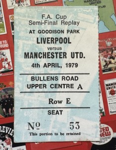 Liverpool FC v Manchester United 1979 FA Cup Ticket Stub for sale on Ebay