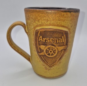 Arsenal FC Traditional Stoneware Mug Molded Modern Crest for sale on Ebay