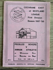 5 SEP 1987 PEEBLES ROVERS v ANNAN ATHLETIC for sale on Ebay