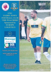 2025/26 GNG OADBY TOWN v NORTHAMPTON SILEBY RANGERS UNITED COUNTIES LEAGUE PREM for sale on Ebay