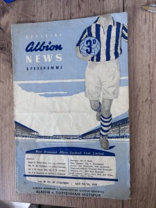 1957/58 WBA RESERVES V MANCHESTER UNITED MAN UTD RESERVES FOOTBALL PROGRAMME for sale on Ebay