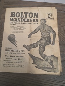 Bolton Wanderers Res V Manchester City Res 24/3/1951 Central League for sale on Ebay