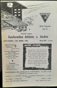 DUNFERMLINE  V AIRDRIE  APRIL  13TH  1963 FOOTBALL  PROGRAMME for sale on Ebay