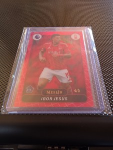 ✨️🔥4/5🔥✨️ Igor Jesus Rookie Card Very Low Numbered Merlin Nottingham Forest. for sale on Ebay
