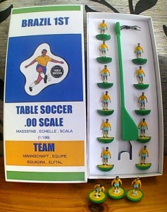 Subbuteo lightweight team, Brazil, 15 players, refurbished and reboxed for sale on Ebay