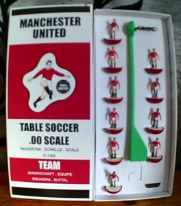 Subbuteo lightweight team, Manchester United, mid-1990's, refurbished & reboxed for sale on Ebay