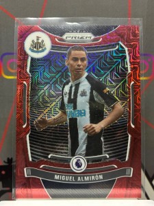 2021-22 panini prizm premier league Miguel Almiron red mojo /159 Newcastle for sale on Ebay
