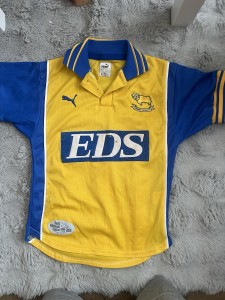 Derby County Official Shirt large 1999-2000 Yellow away shirt Size Youth Youth for sale on Ebay