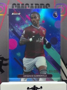 2025-26 topps finest premier league Crysencio Summerville blue /200 West Ham for sale on Ebay