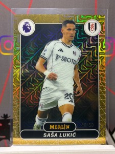 2025-26 topps merlin premier league Sasa Lukic gold mojo /50 Fulham for sale on Ebay