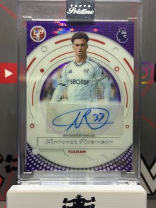 2025-26 topps pristine premier league Antonee Robinson auto purple /99 Fulham for sale on Ebay