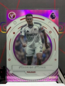 2025-26 topps pristine premier league Rodrigo Muniz pink /15 Fulham for sale on Ebay