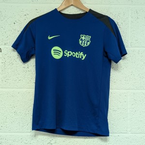 Nike Barcelona Football Shirt Men's Blue Dri-Fit Training Top XL for sale on Ebay