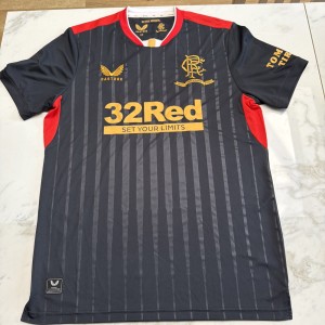 Men’s Castore Rangers 2021-22 Black Away Football Shirt In Medium for sale on Ebay