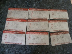 9 MANCHESTER UNITED 1986 TICKETS- AUG - DEC- INC ALEX FERGUSONS-  1ST HOME MATCH for sale on Ebay