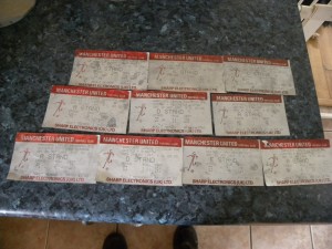 10 MANCHESTER UNITED 1987 & 88 TICKETS for sale on Ebay
