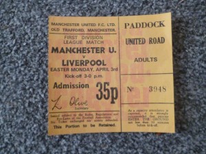 Manchester United Man Utd v Liverpool 1971/72 Football Match Ticket for sale on Ebay