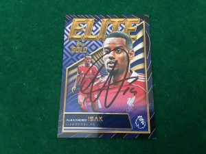 LIVERPOOL - ALEXANDER ISAK SIGNED Topps Gold Football Trading Card  for sale on Ebay