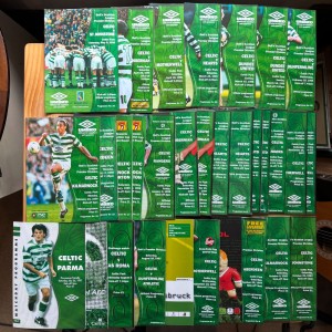 24 x Celtic Home Programmes 1996/97, 1x Peter Grant Testimonial and 1x Away for sale on Ebay