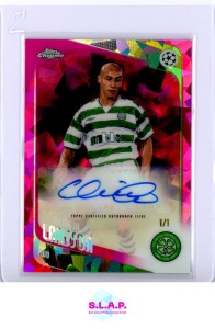 HENRIK LARSSON AUTO TOPPS 1/1 2026 CHROME SAPPHIRE UCC PADPARADSCHA CELTIC for sale on Ebay