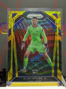 2020-21 panini prizm premier league Illan Meslier rc gold wave /10 Leeds United for sale on Ebay