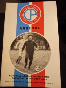 Crystal Palace v Arsenal   Division One   21/10/72. for sale on Ebay
