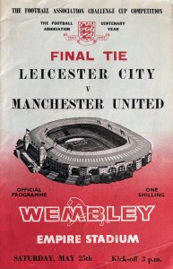 1963 F A Cup Final Leicester City v Manchester United for sale on Ebay