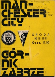 Gornik Zabrze Poland v Manchester City (Cup Winners Cup) 1970/1971 for sale on Ebay