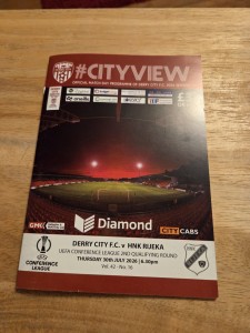 DERRY CITY V HNK RIJEKA- 30/07/26- UEFA CONFERENCE LEAGUE- MATCH PROGRAMME for sale on Ebay