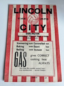 LINCOLN CITY V DARLINGTON FOOTBALL LEAGUE NORTH 02/03/1946 - RARE for sale on Ebay
