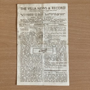 1947/8  Div 1. Aston Villa v Bolton. for sale on Ebay