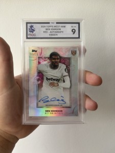 Topps West Ham Team Set 23/24 Ben Johnson Auto /10 MGC 9 for sale on Ebay