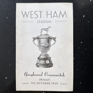 1959 Cesarewitch Final Greyhound Racecard West Ham Stadium *Mile Bush Pride Wins for sale on Ebay