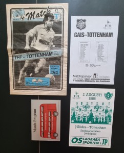 Tottenham/Spurs 1988/89 pre-season tour in Sweden, all 4 programmes  for sale on Ebay