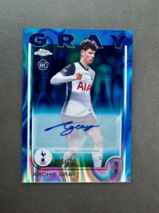 2024-25 Topps Chrome UCC | Archie Gray Blue Lava RC Auto /150 Tottenham Hotspur for sale on Ebay