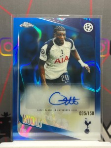 2025-26 topps chrome ucc Mohammed Kudus auto blue lava /150 Tottenham Hotspur for sale on Ebay