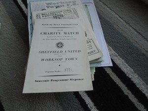 WORKSOP TOWN V SHEFFIELD UNITED GRAND CHARITY MATCH UNDATED for sale on Ebay