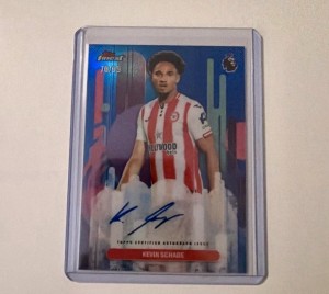Topps Finest Kevin Schade Auto 70/99 Brentford Premier League Card for sale on Ebay