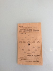 LEICESTER CITY V NEWPORT COUNTY 10.11.1945 ONE PAGER for sale on Ebay