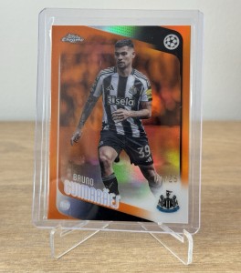 Topps Chrome UCC 2025-26 Bruno Guimarães Newcastle United #117 Orange /25 for sale on Ebay